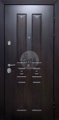 Стальная дверь в квартиру, МДФ с обеих сторон с глазком-ДВ-815